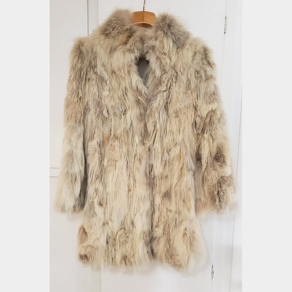 Coyote Fur Coat Reversible York Furrier Chicago Small/Medium